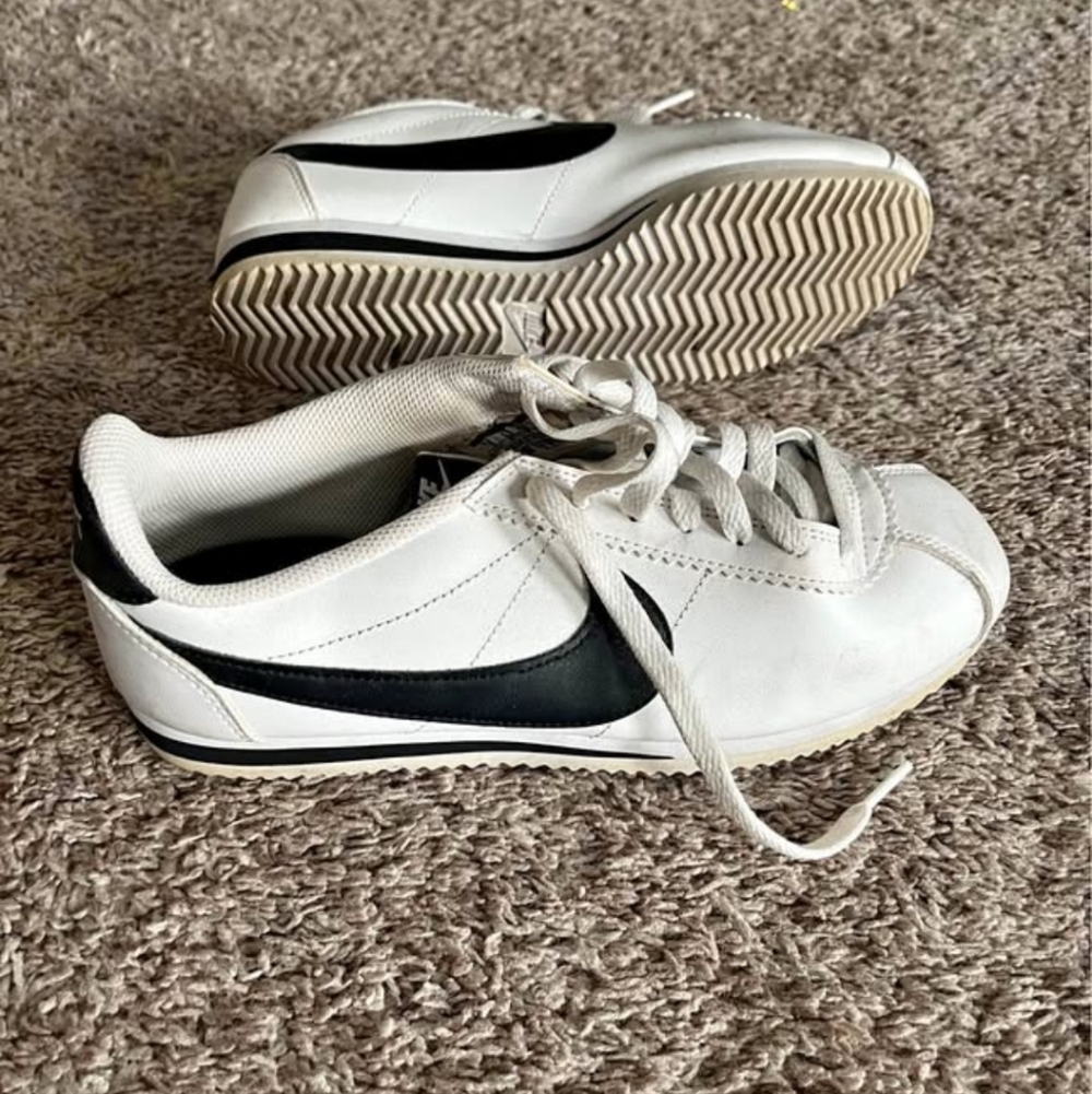 Nike Cortez Women's White and Black Swish Athletic Shoes